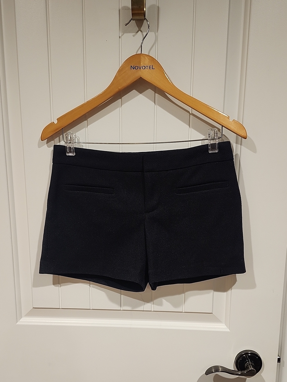 Club Monaco Black Structured Dress Shorts